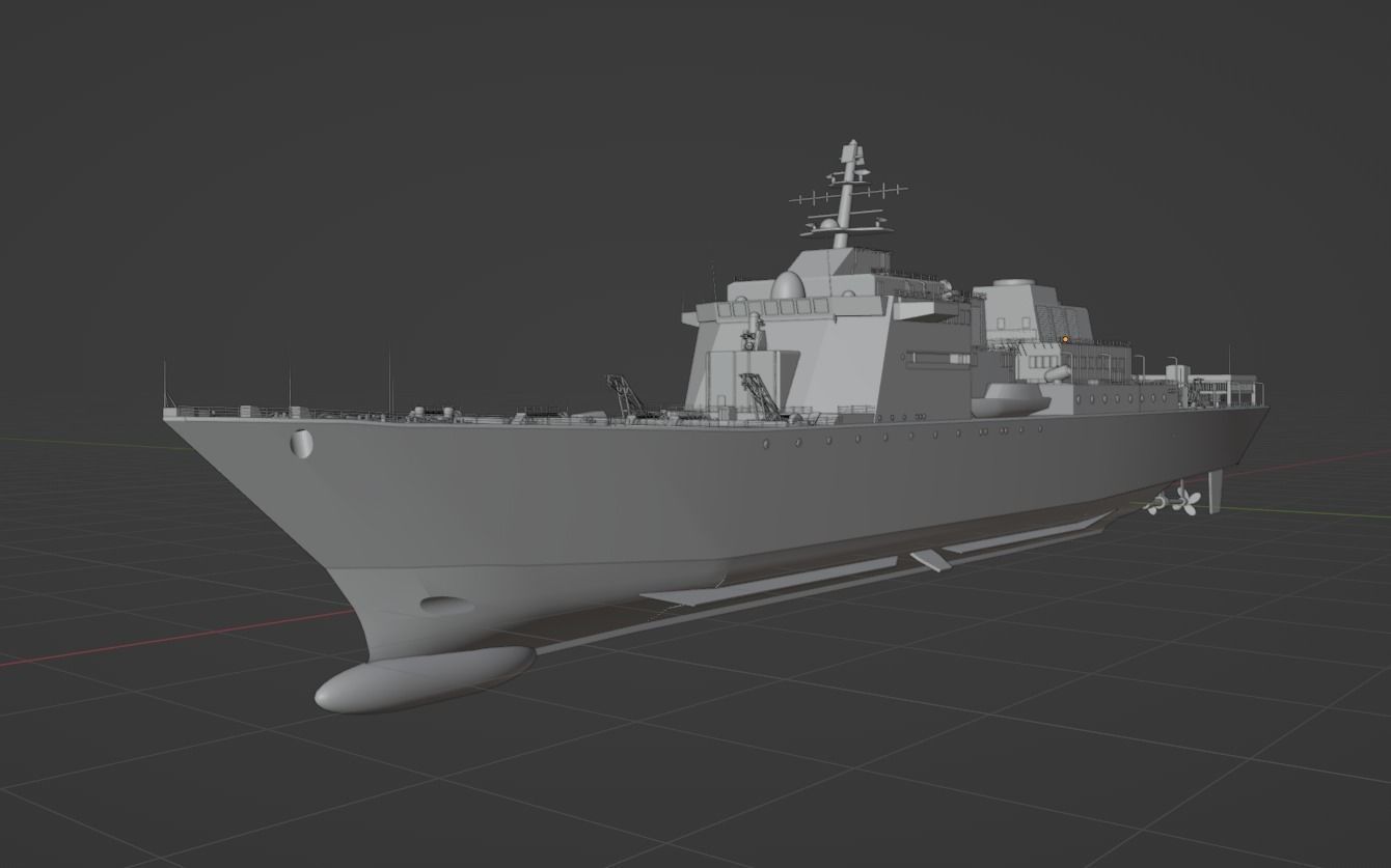 Pirate Hunter Ship with Pilot House 3D model_17