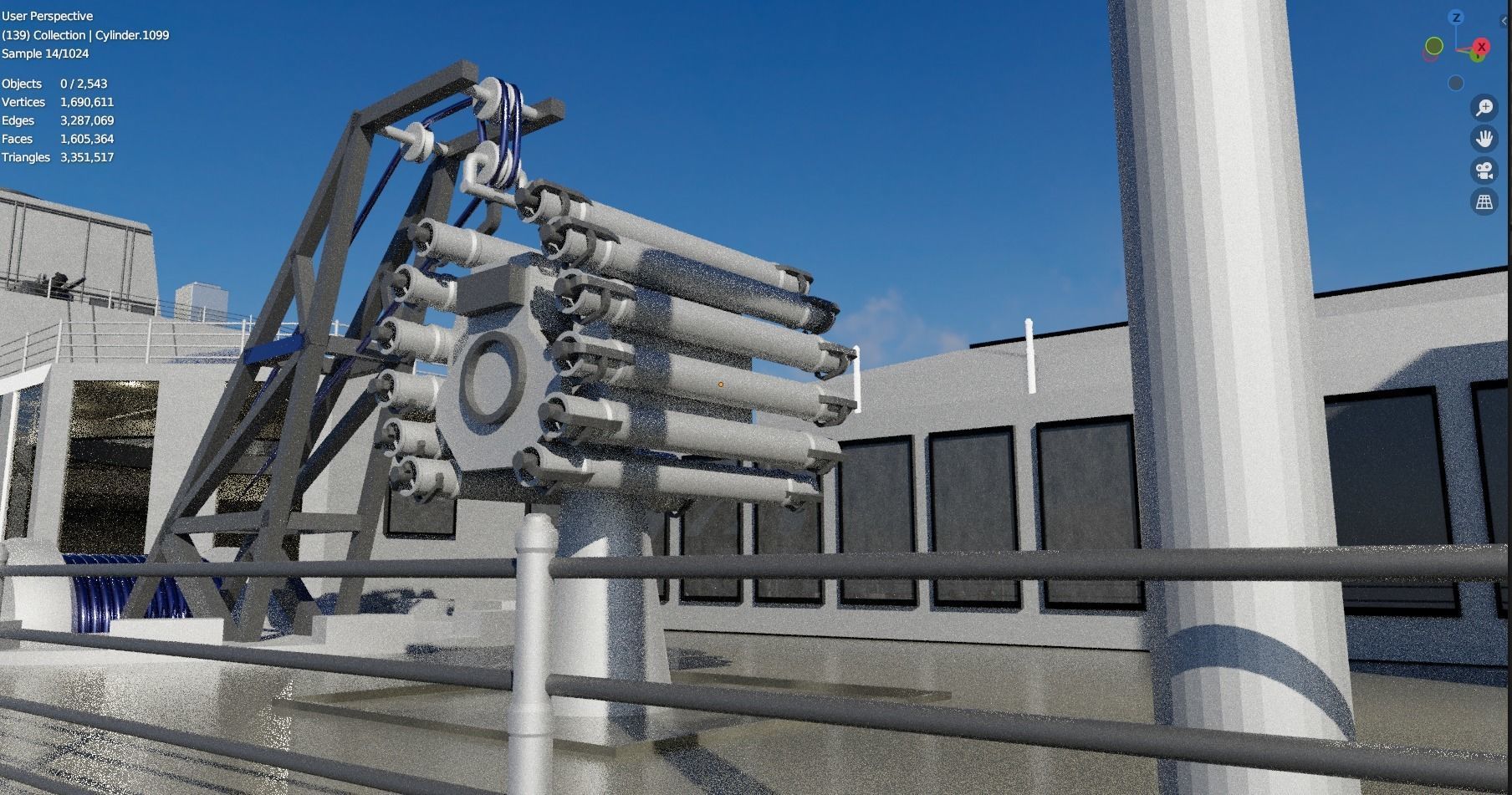 Pirate Hunter Ship with Pilot House 3D model_10