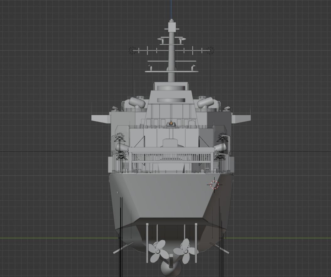 Pirate Hunter Ship with Pilot House 3D model_16