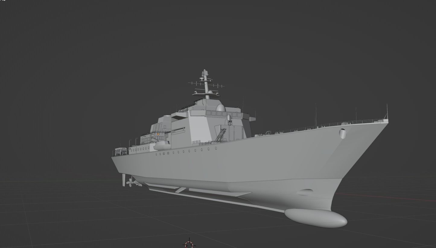 Pirate Hunter Ship with Pilot House 3D model_18