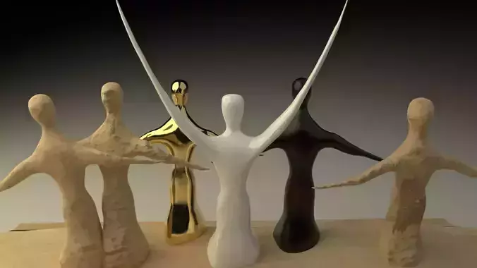 AFRICAN SCULPTURES STATUE - 6