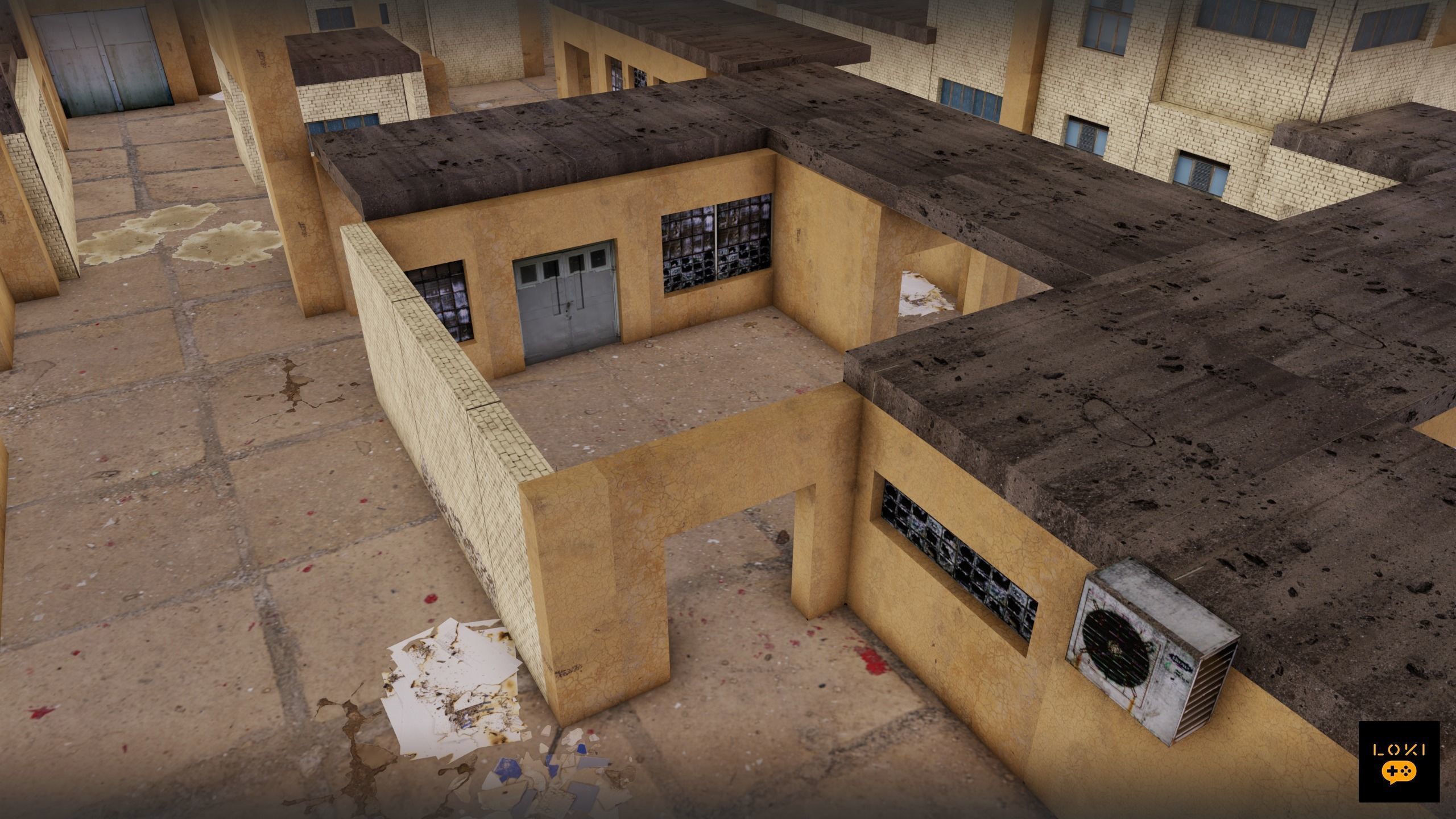 Abandoned Dust Factory Game Map for FPS Game 3D model_4