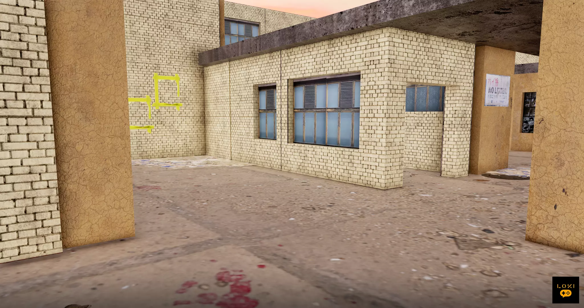 Abandoned Dust Factory Game Map for FPS Game 3D model_0