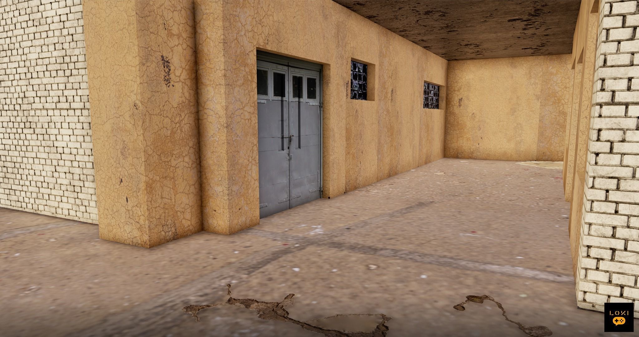 Abandoned Dust Factory Game Map for FPS Game 3D model_2