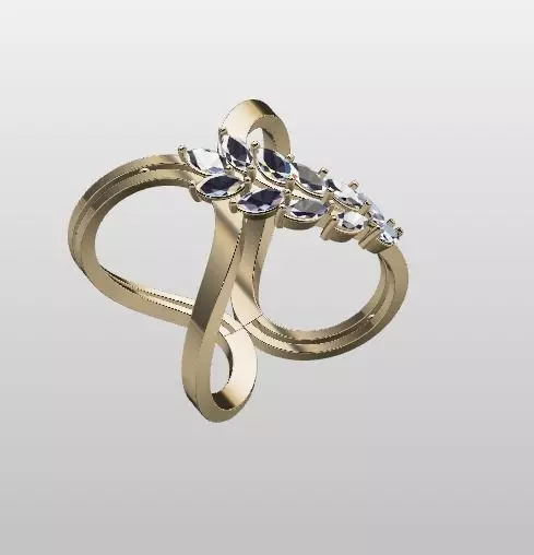 Leaf Ring 3D model_0