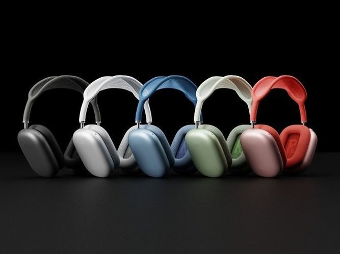 3D Model Headphones Apple AirPods Max Color Pack VR AR Low poly 