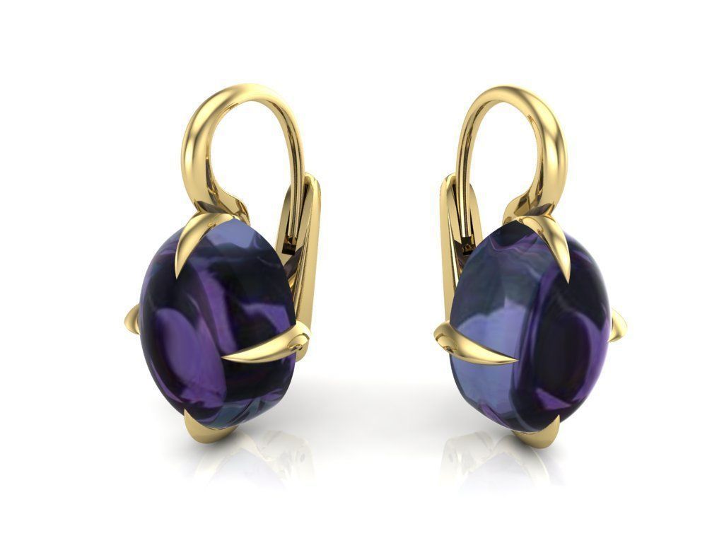 Earrings 3D print model_1