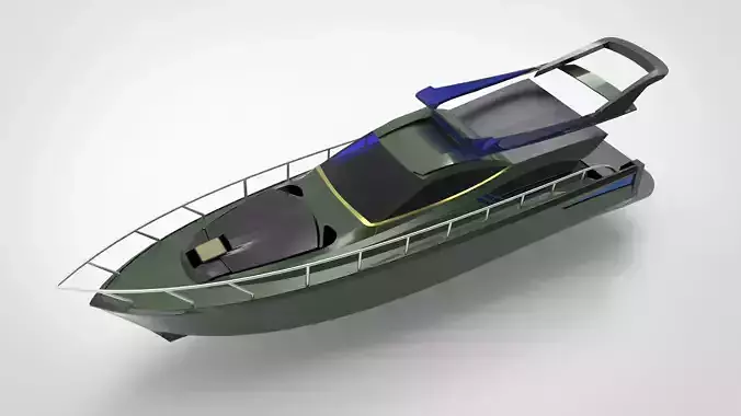 fast yacht boat 3D model