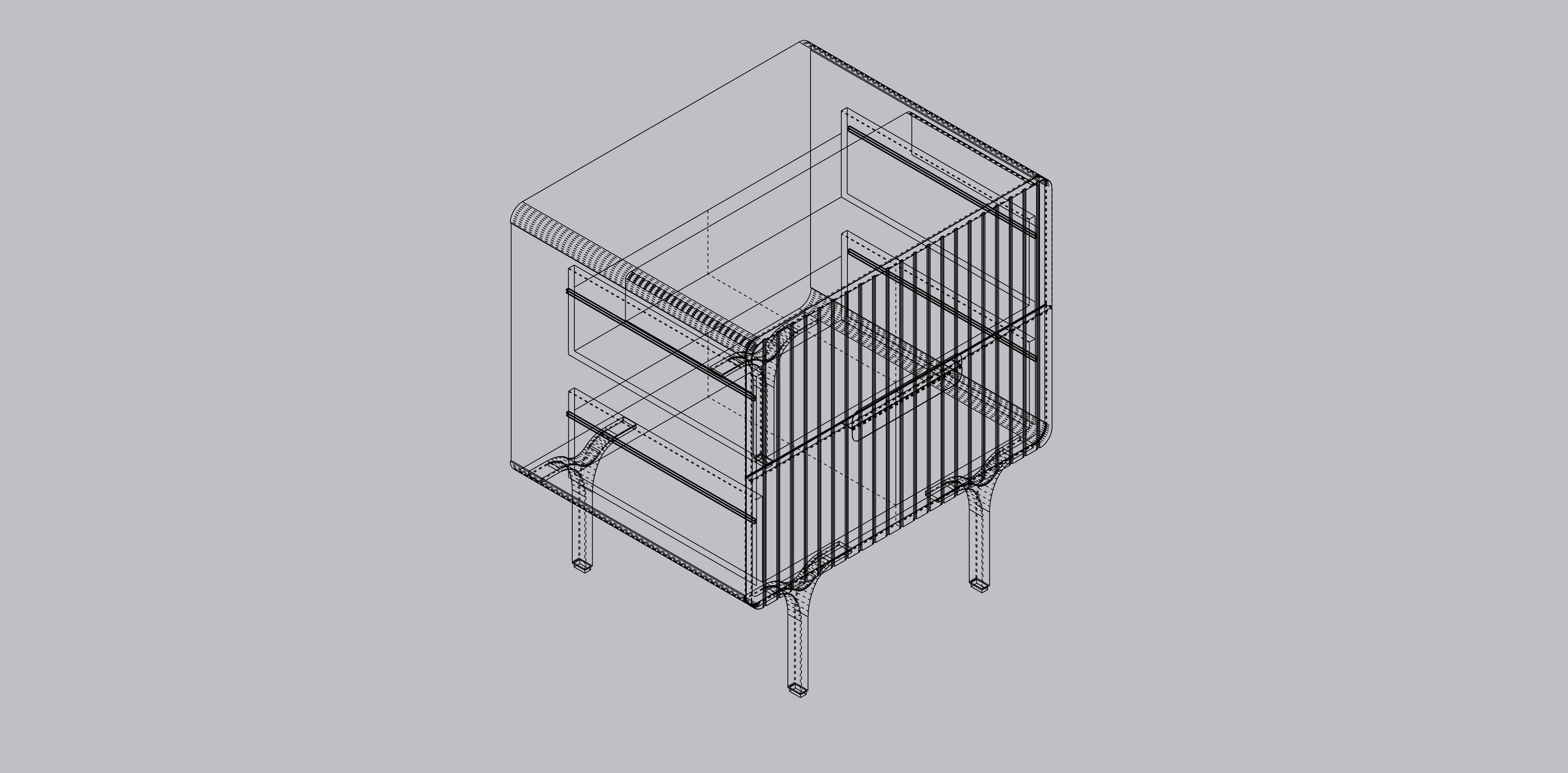 Bedside table CALIBRE CST6735-IG  3D model_6