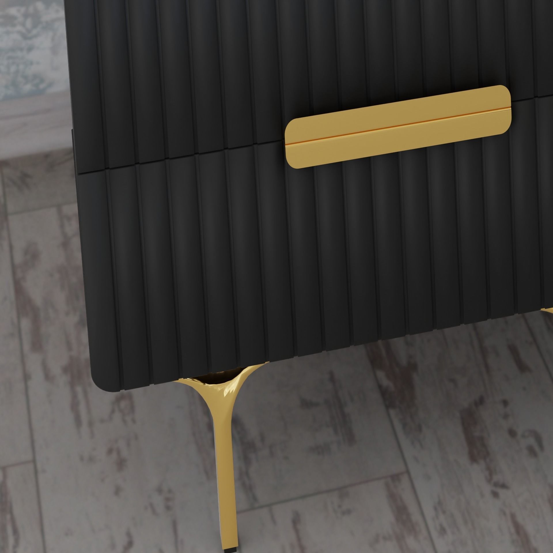 Bedside table CALIBRE CST6735-IG  3D model_2