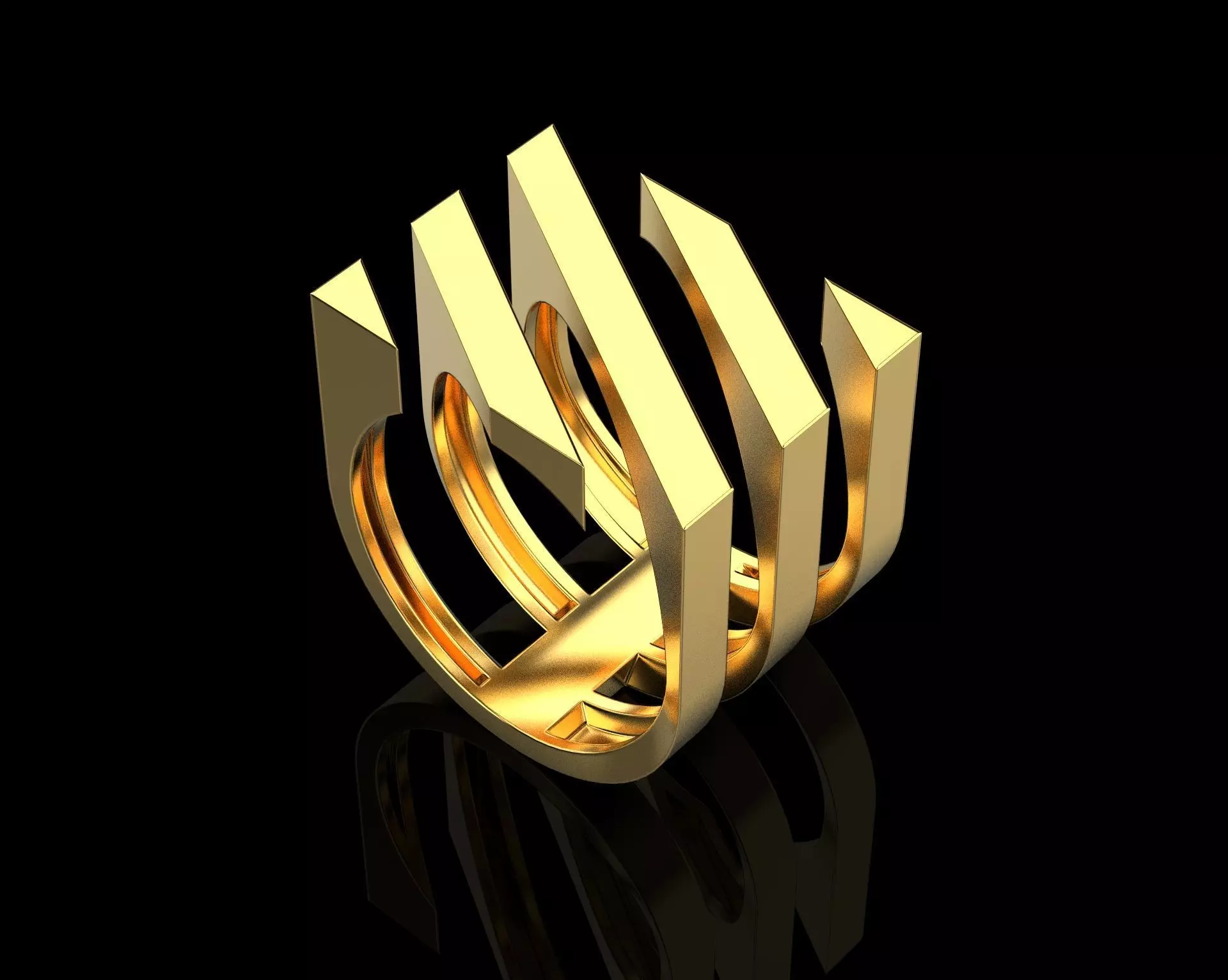 Abstract Ring N67 3D print model_0