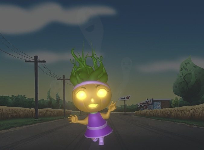 Pumpkin in the image of Daphne Free 3D model