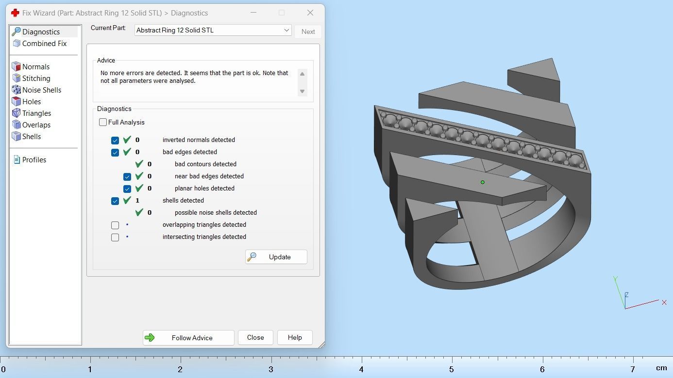 Ring with Diamonds N68 3D print model_12