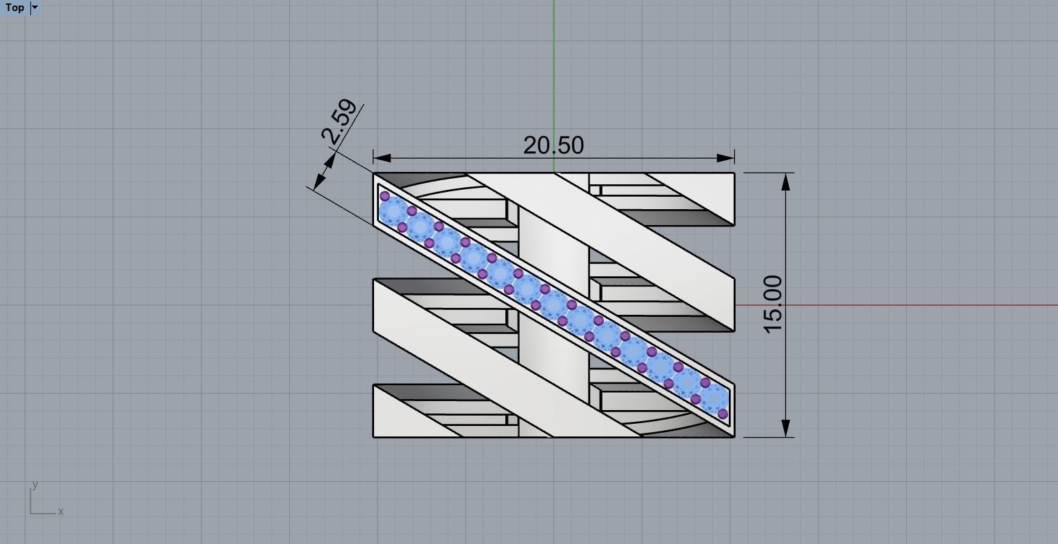 Ring with Diamonds N68 3D print model_8