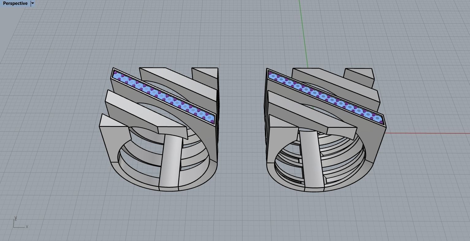 Ring with Diamonds N68 3D print model_19
