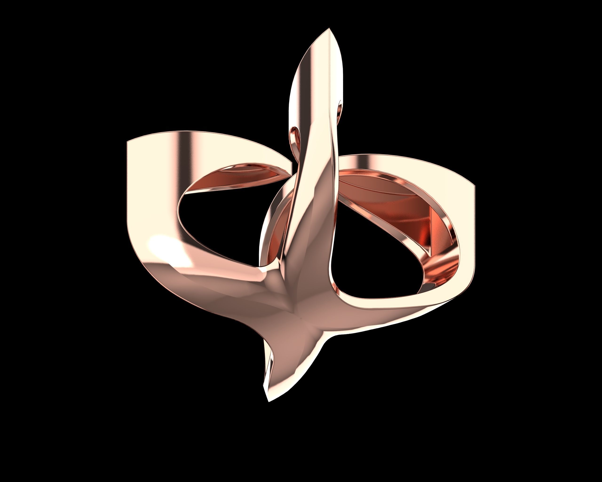 Abstract Ring N117 3D print model_21