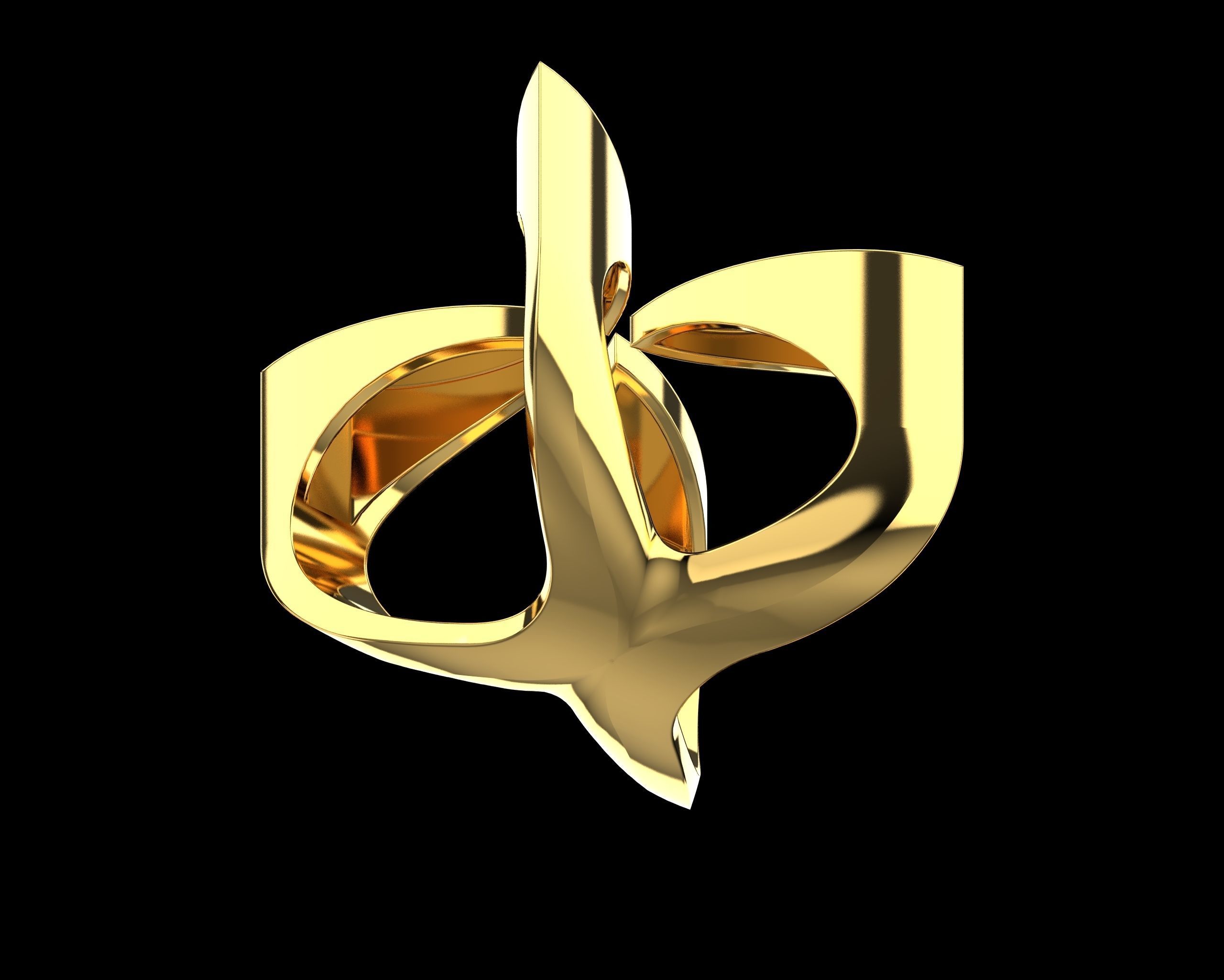 Abstract Ring N117 3D print model_13