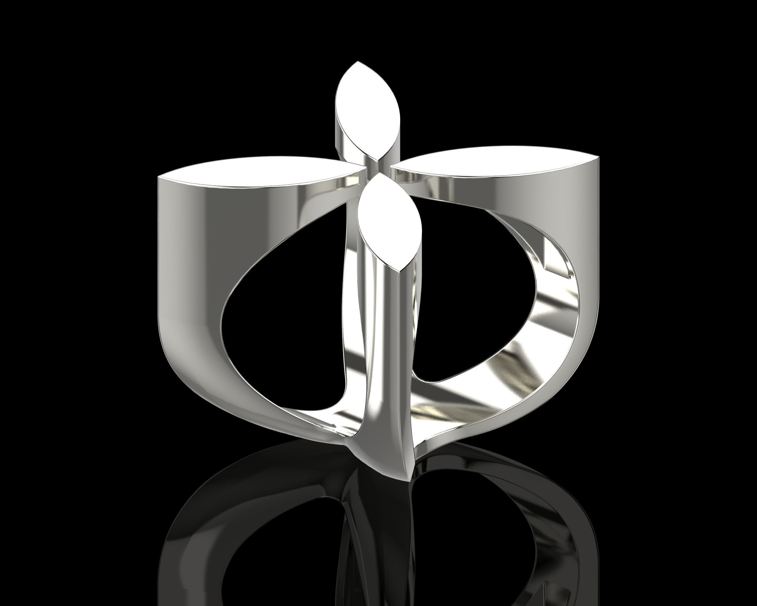 Abstract Ring N117 3D print model_24