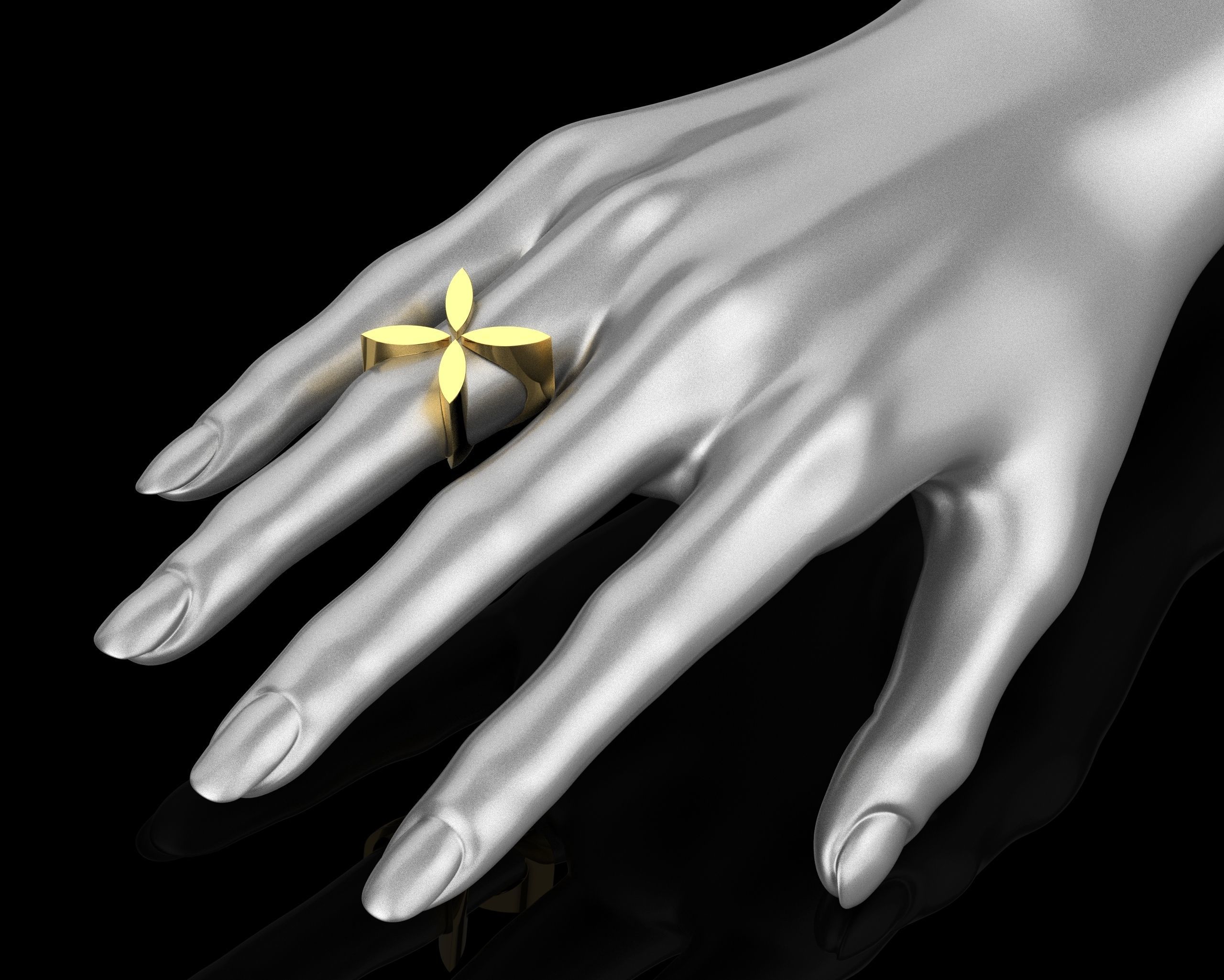 Abstract Ring N117 3D print model_14