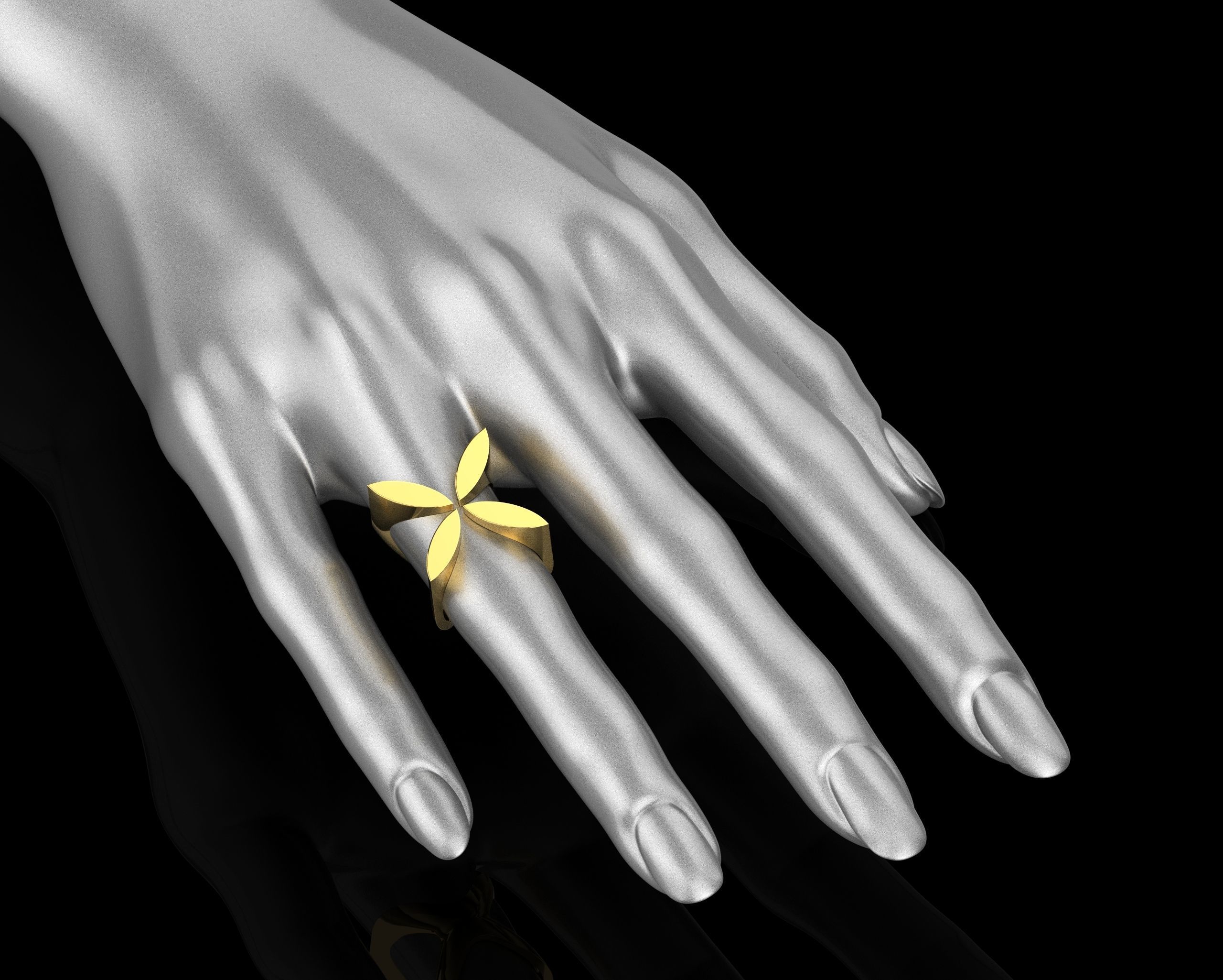 Abstract Ring N117 3D print model_2