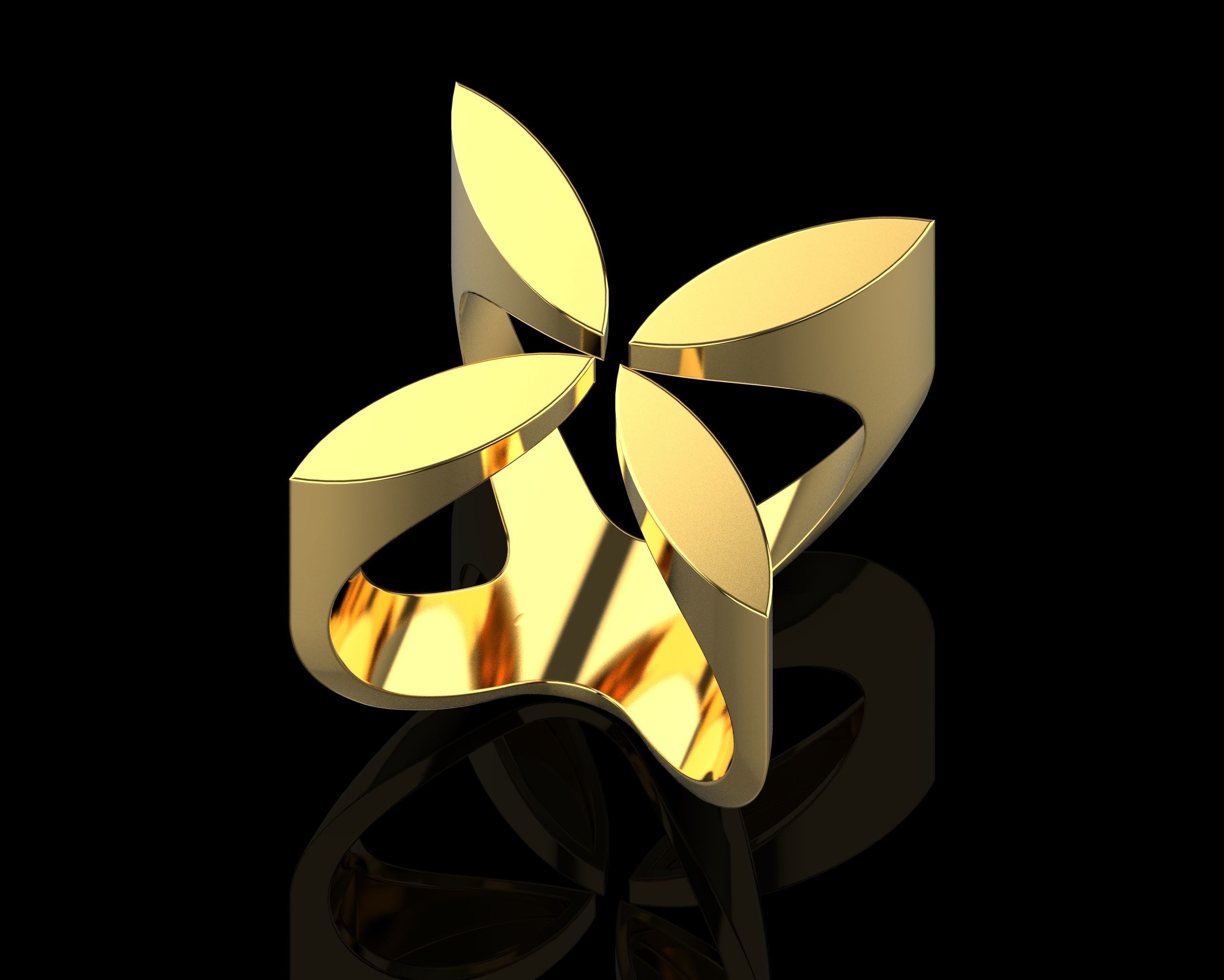 Abstract Ring N117 3D print model_1