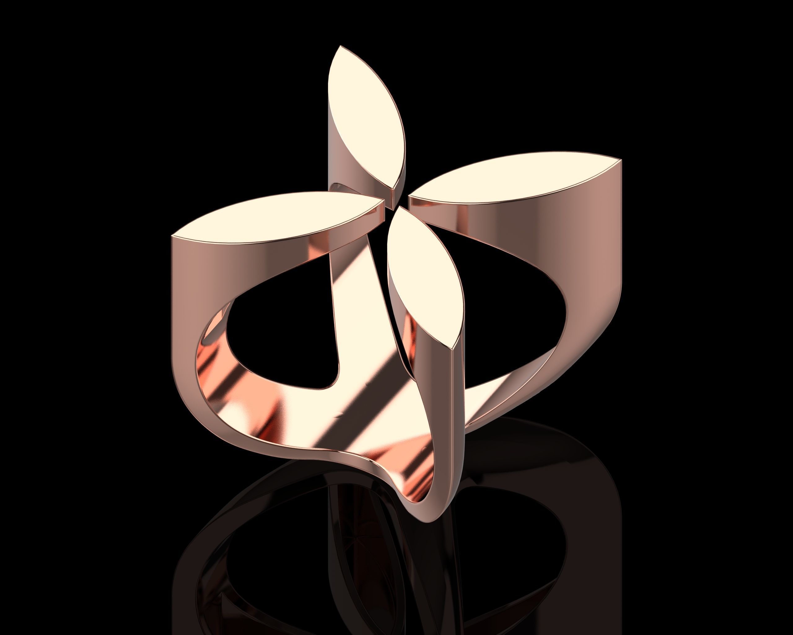 Abstract Ring N117 3D print model_19