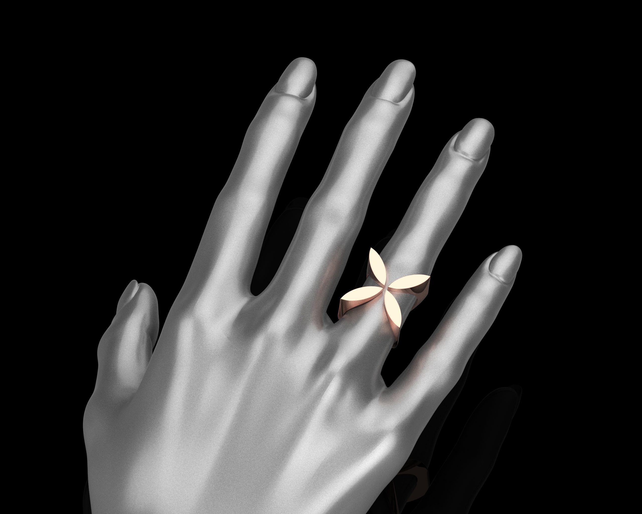 Abstract Ring N117 3D print model_17