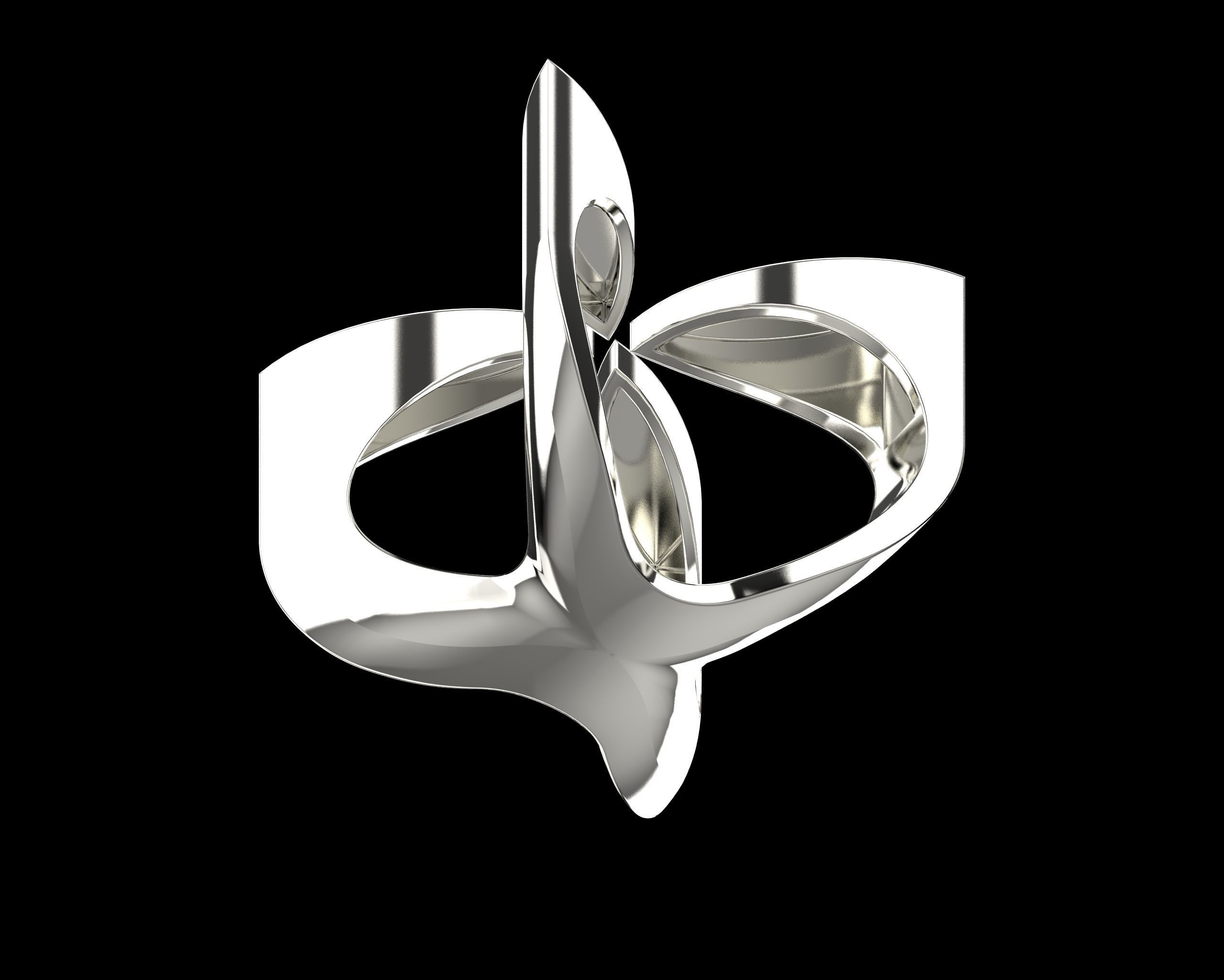 Abstract Ring N117 3D print model_26