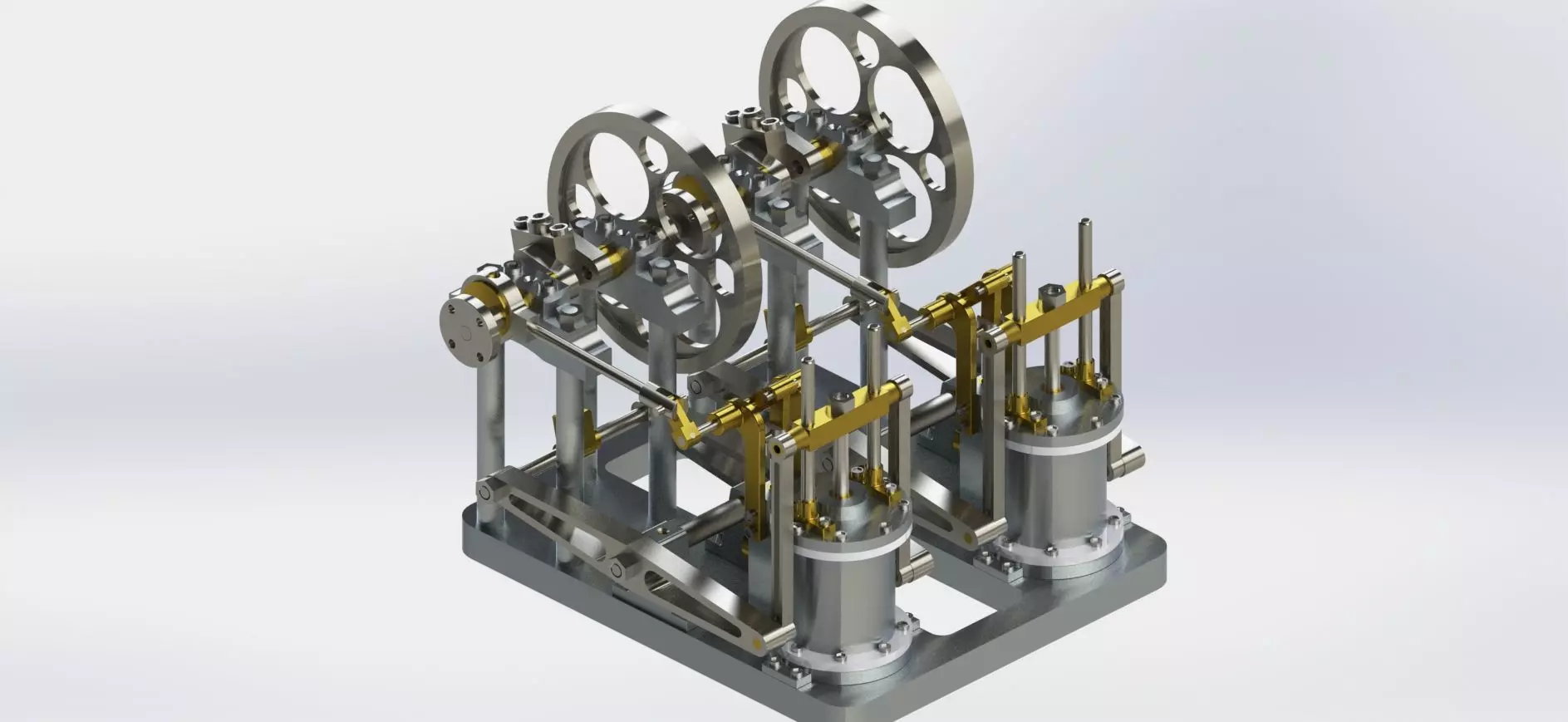 A TWIN CYLINDER SIDE BEAM STEAM ENGINE 3D model