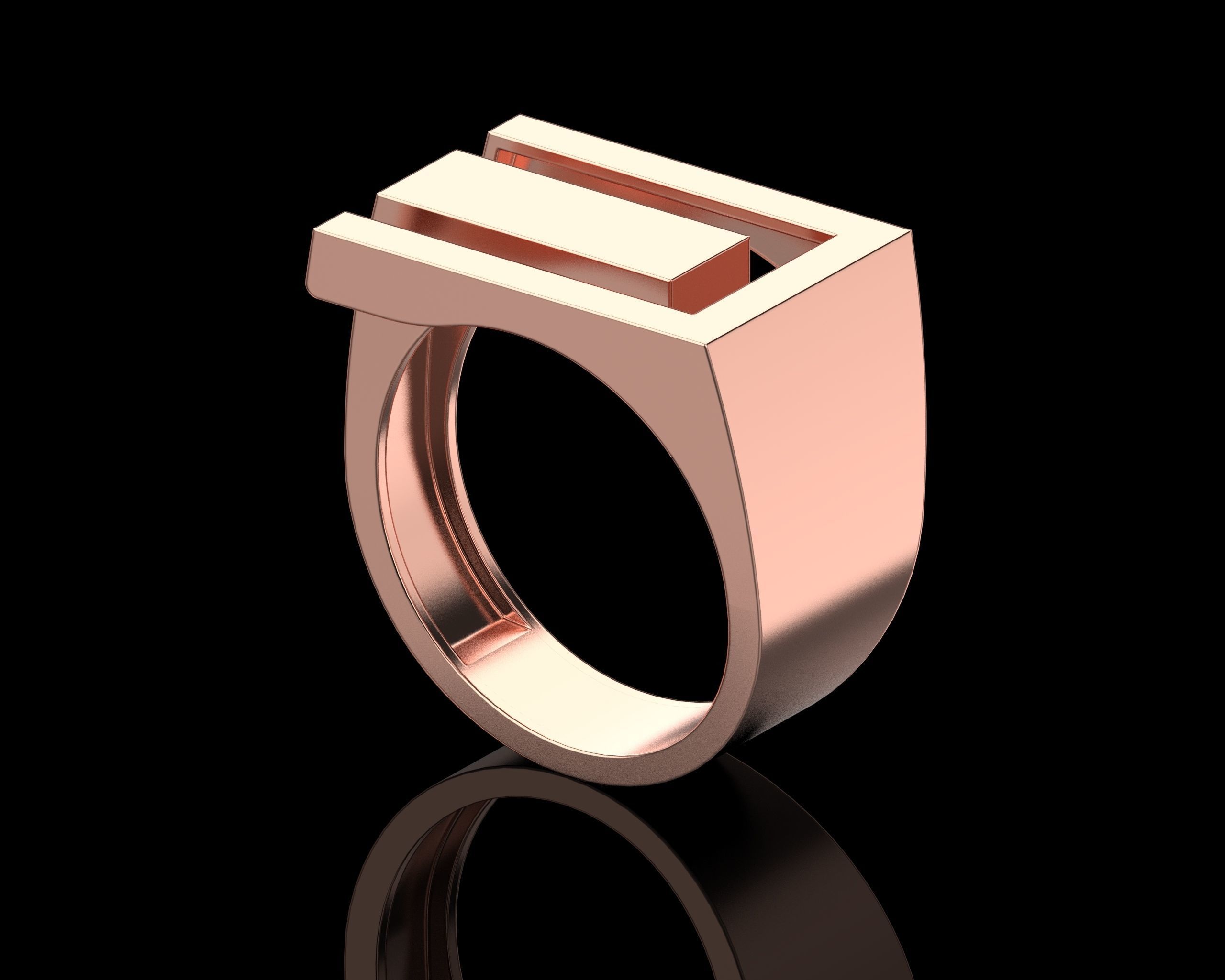 Abstract Ring N134 3D print model_15