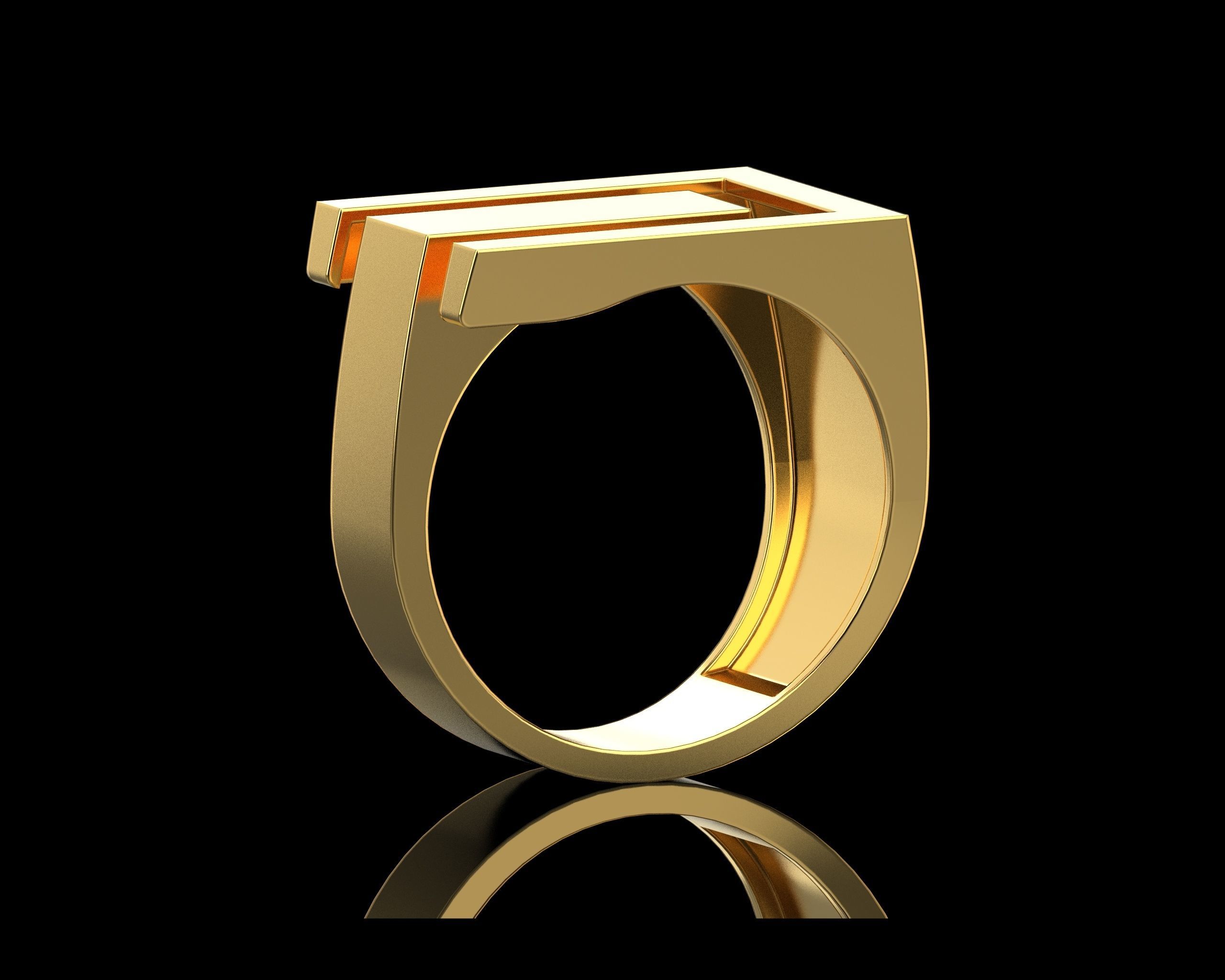 Abstract Ring N134 3D print model_10