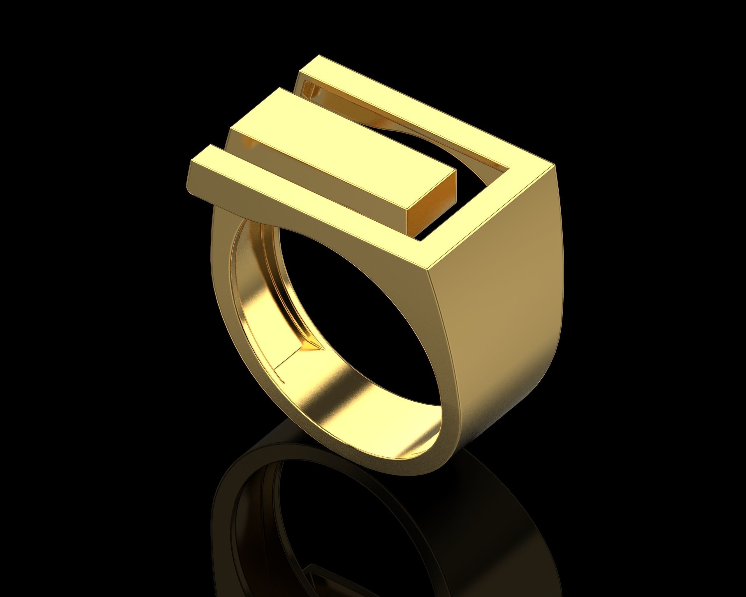 Abstract Ring N134 3D print model_1