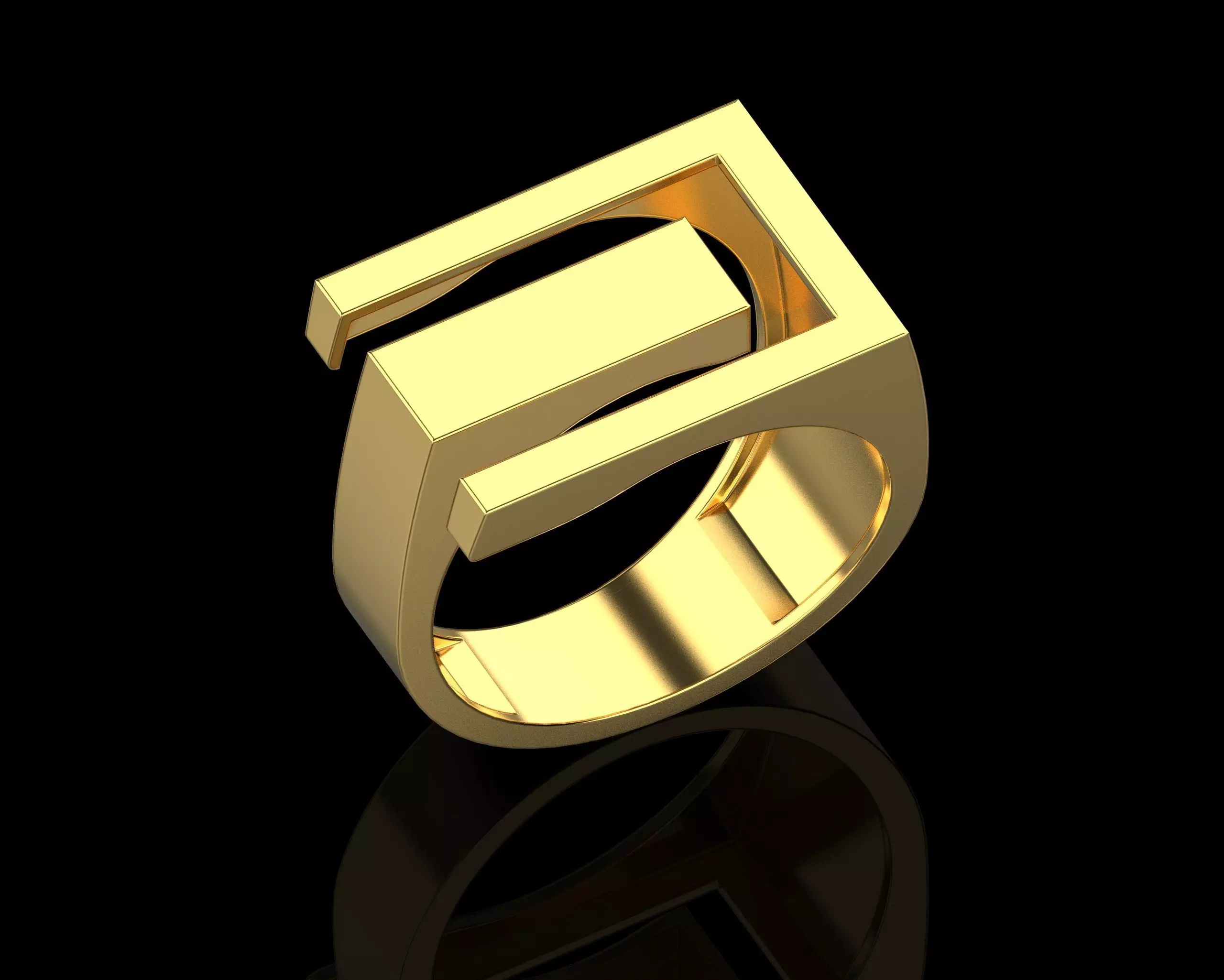 Abstract Ring N134 3D print model_0