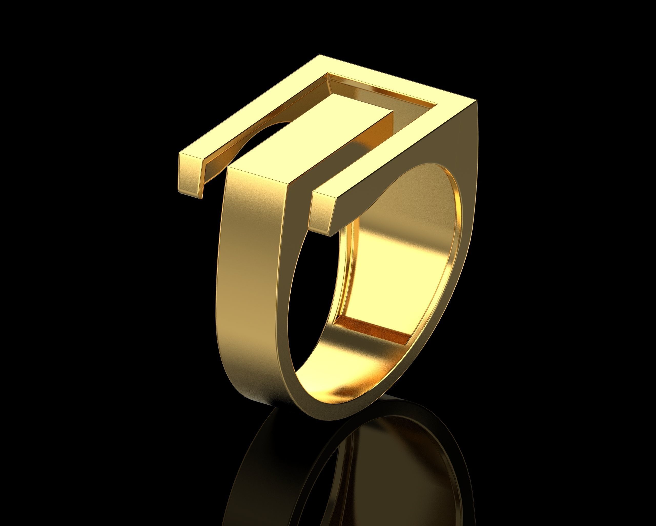 Abstract Ring N134 3D print model_2