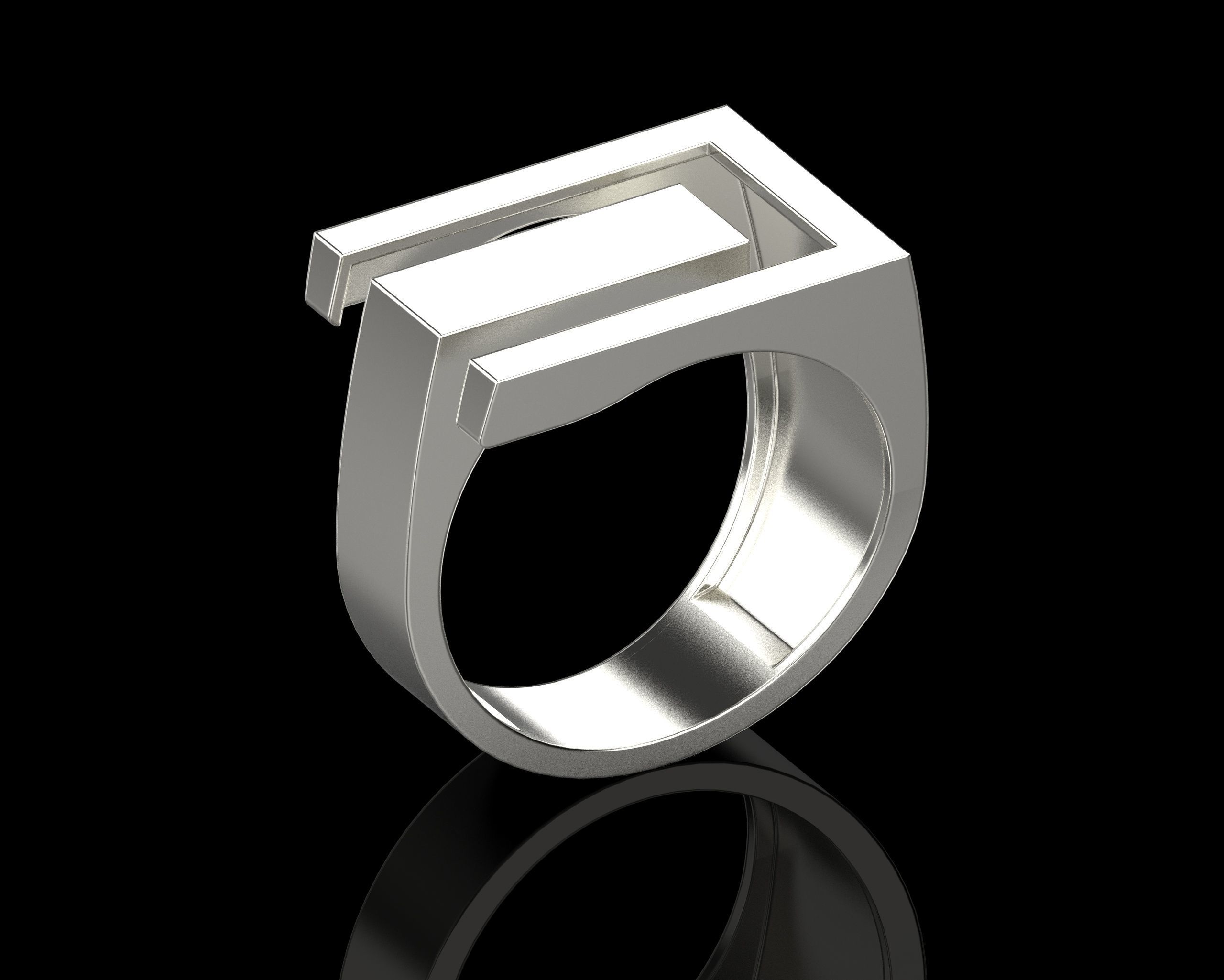 Abstract Ring N134 3D print model_22
