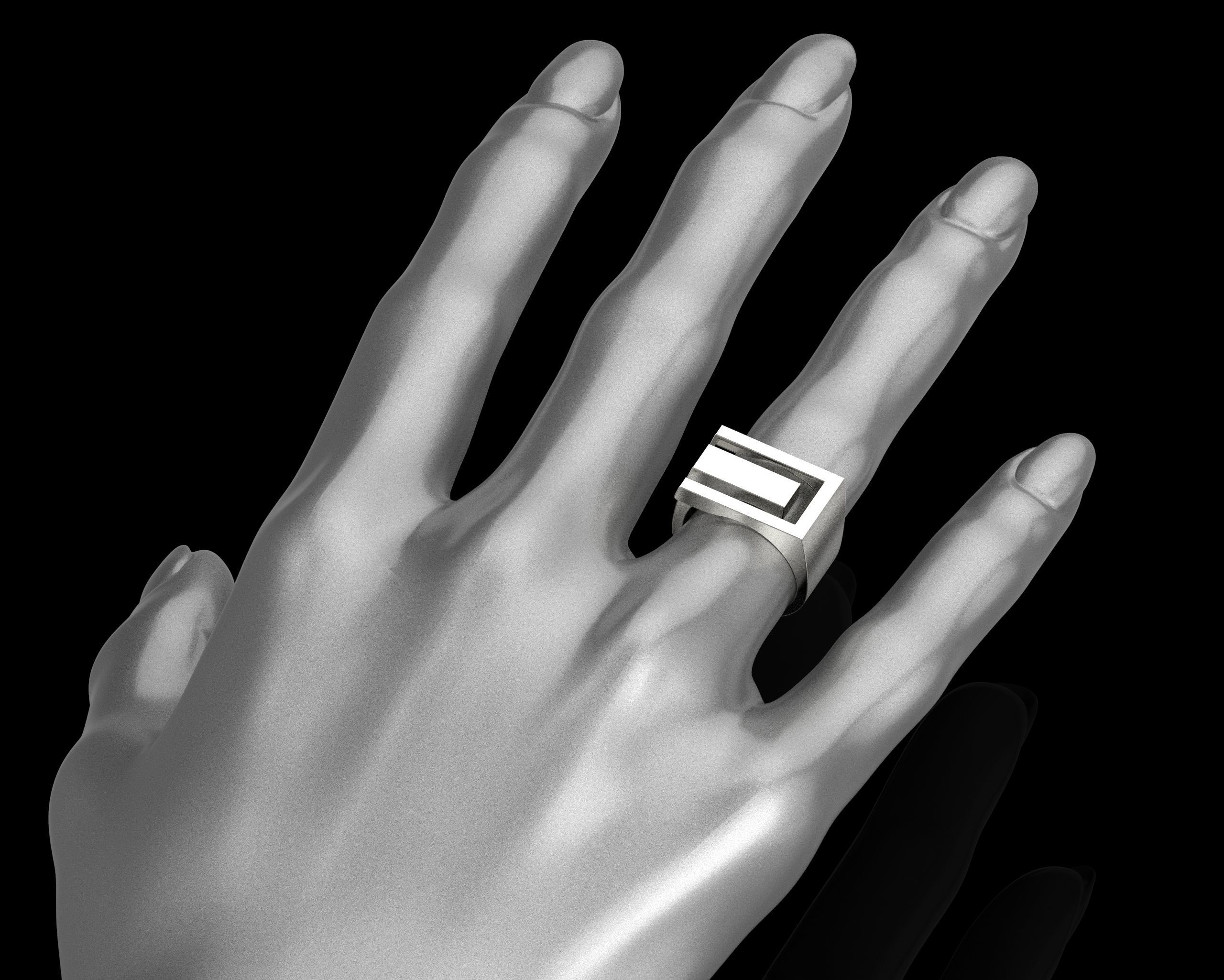 Abstract Ring N134 3D print model_26