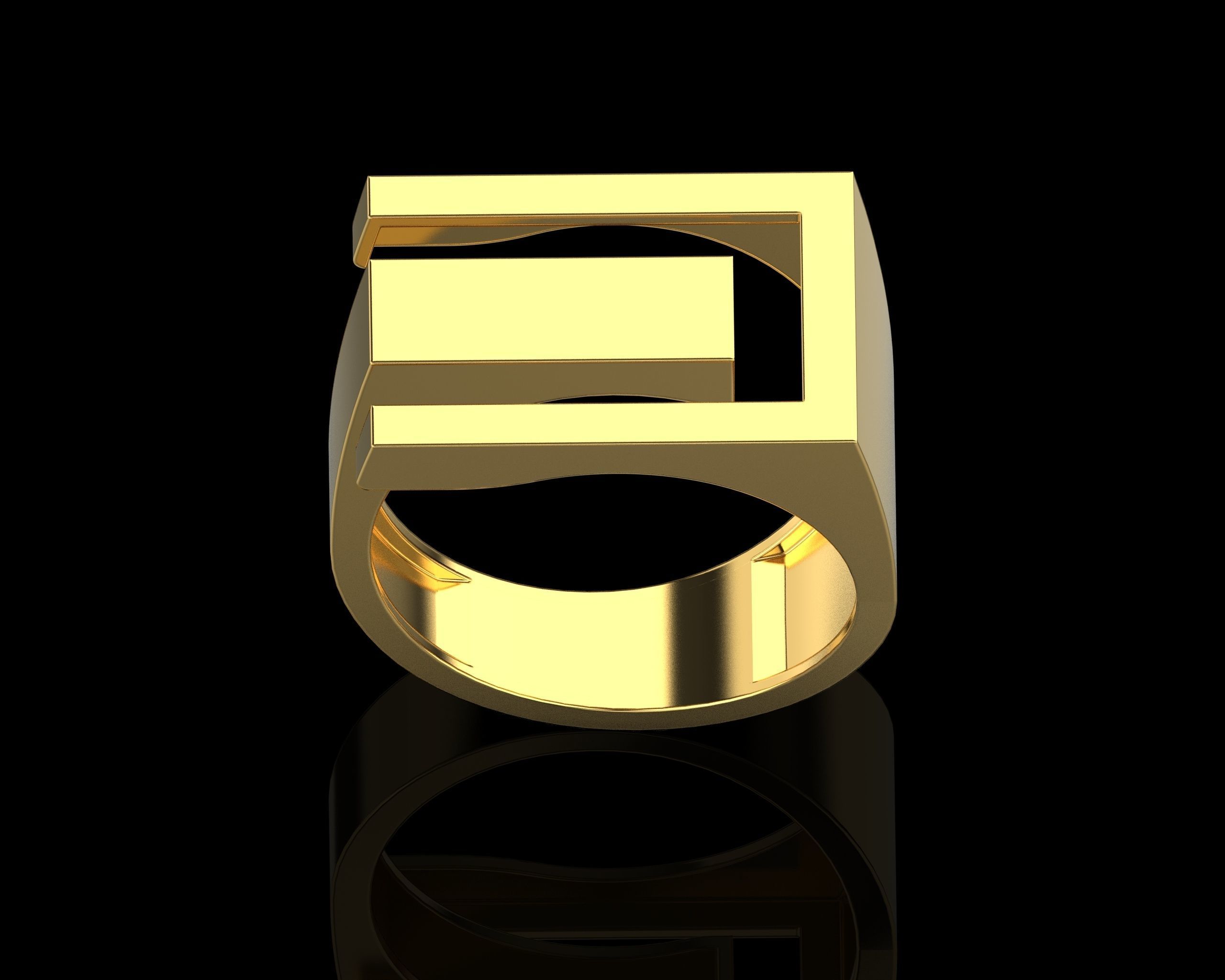 Abstract Ring N134 3D print model_3