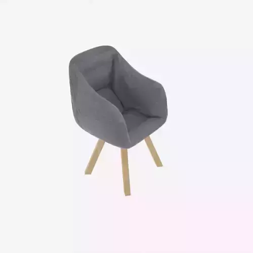 gray chair with wooden legs