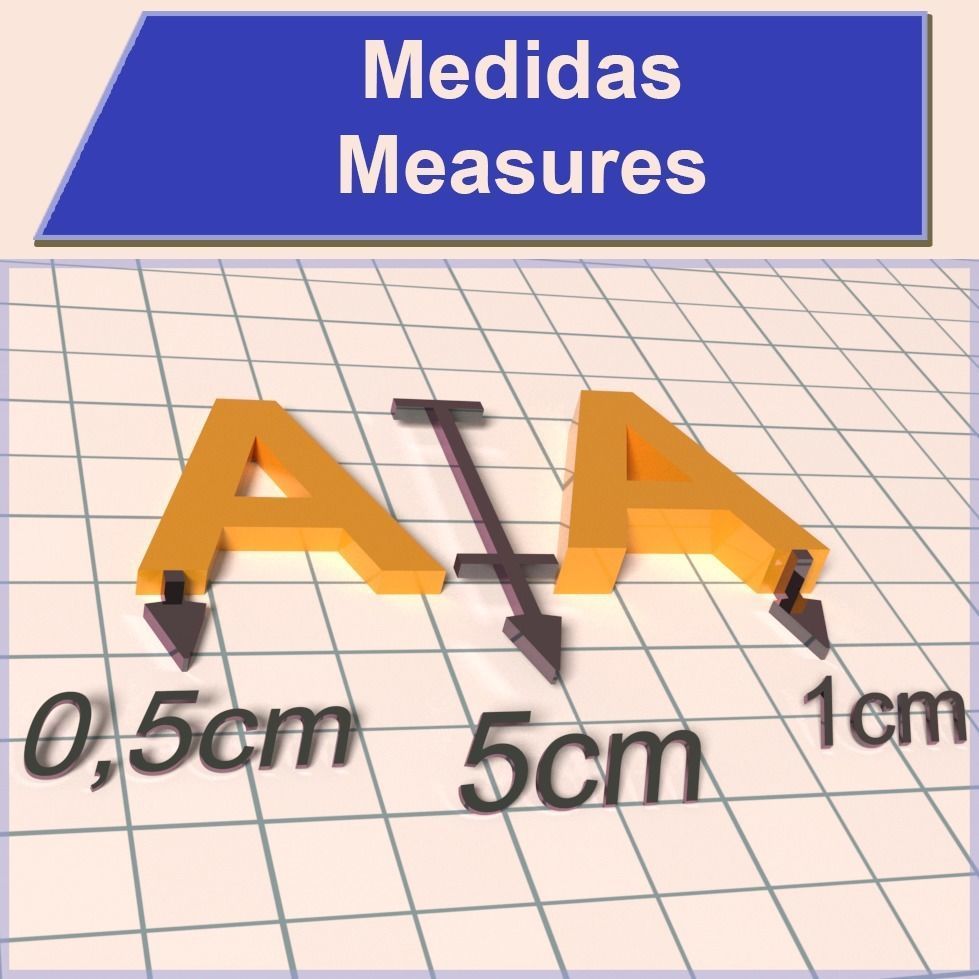Texto Arial para imprimir 3D print model_1