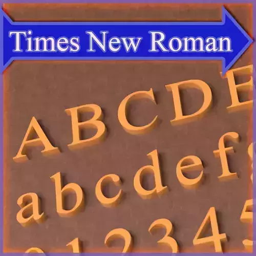 Times New Roman 3D print model