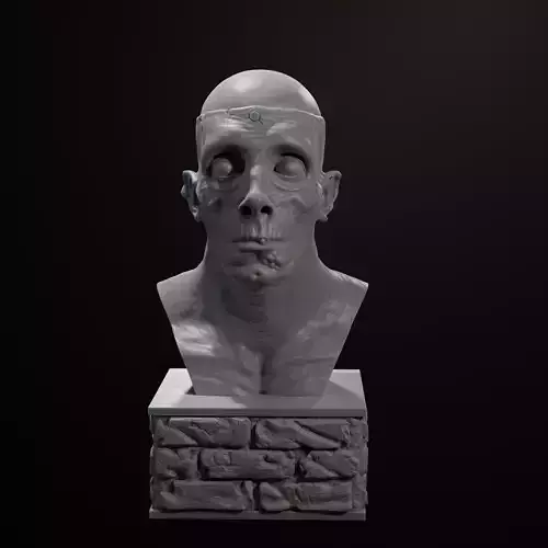 Monster Bust Metal Head Jordu Schell 3D print model