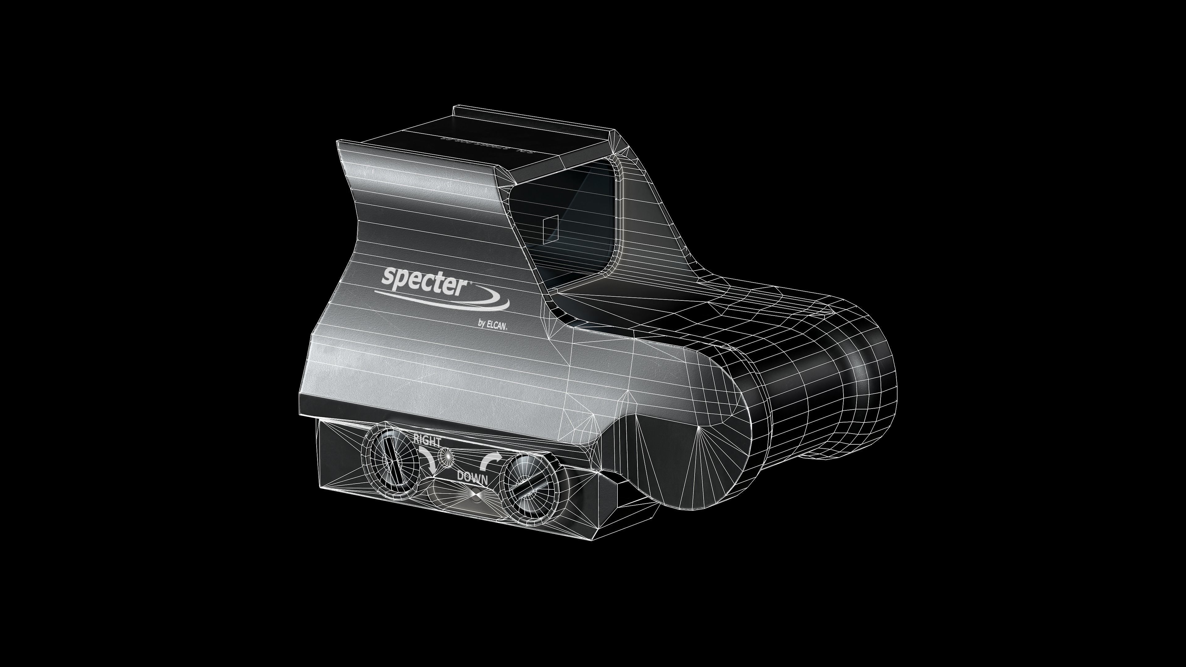 Specter Holographic Combat Optics by ELCAN Low-poly 3D model_20