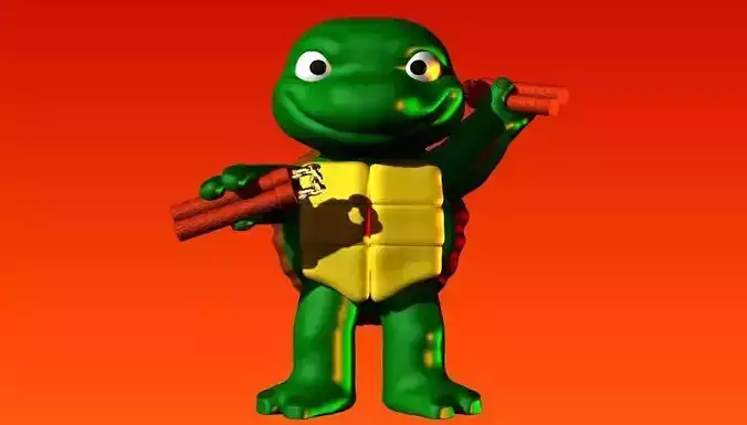 MIGUEL ANGEL TURTLE MUTANT MAYHEM KID VERSION TORTUGA BABY