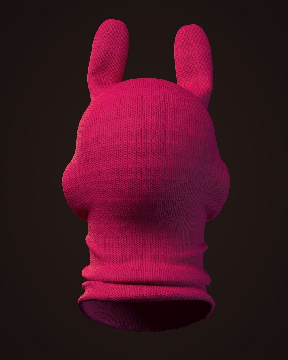Rabbit Balaclava Mask 3D model_2