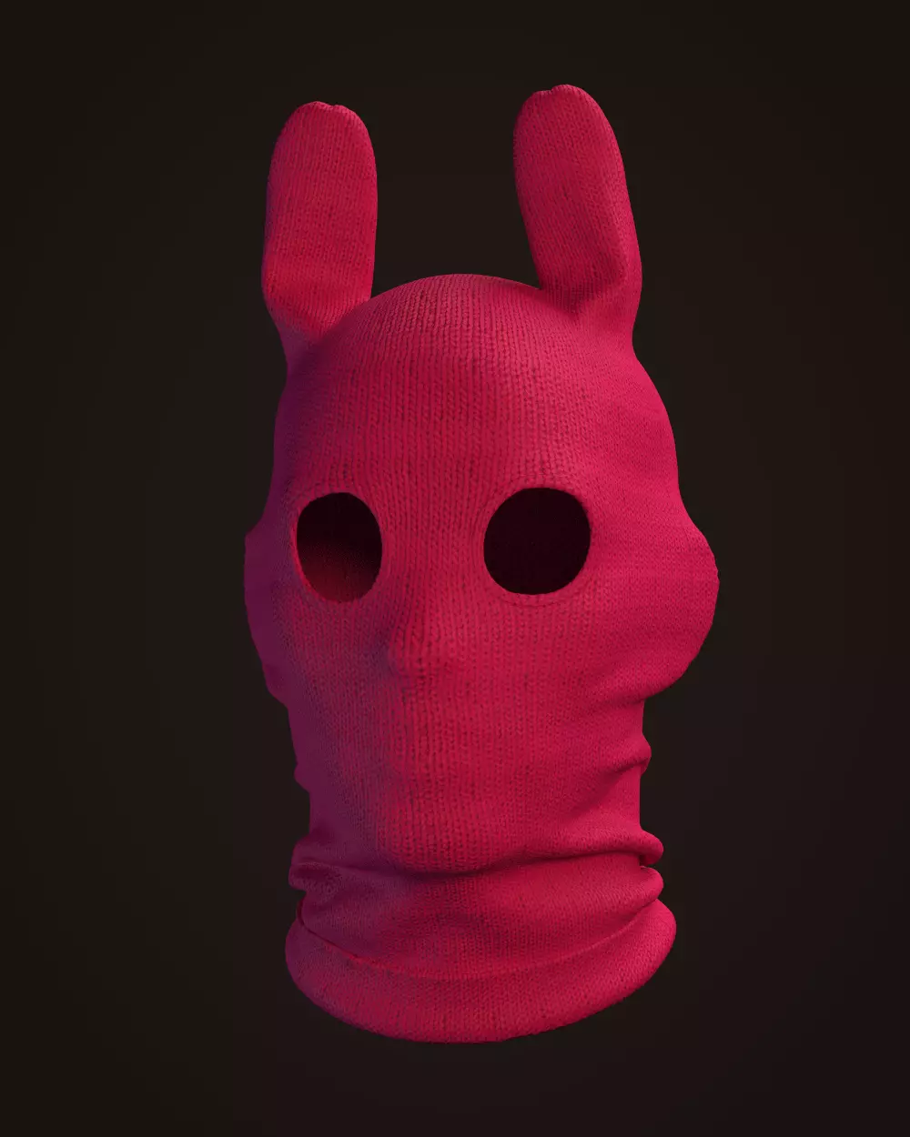 Rabbit Balaclava Mask 3D model_0