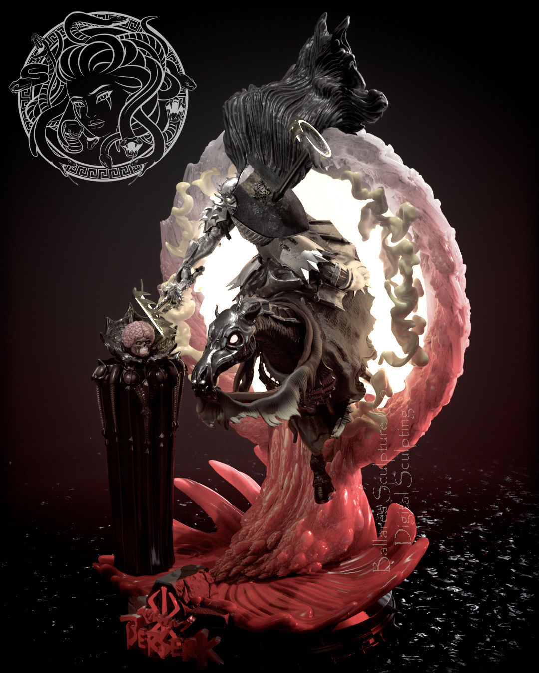 SKULLKNIGHT ON HORSE BY CREATIVE GEEK MB 3D print model_1