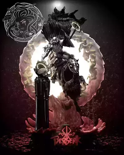 SKULLKNIGHT ON HORSE BY CREATIVE GEEK MB 3D print model