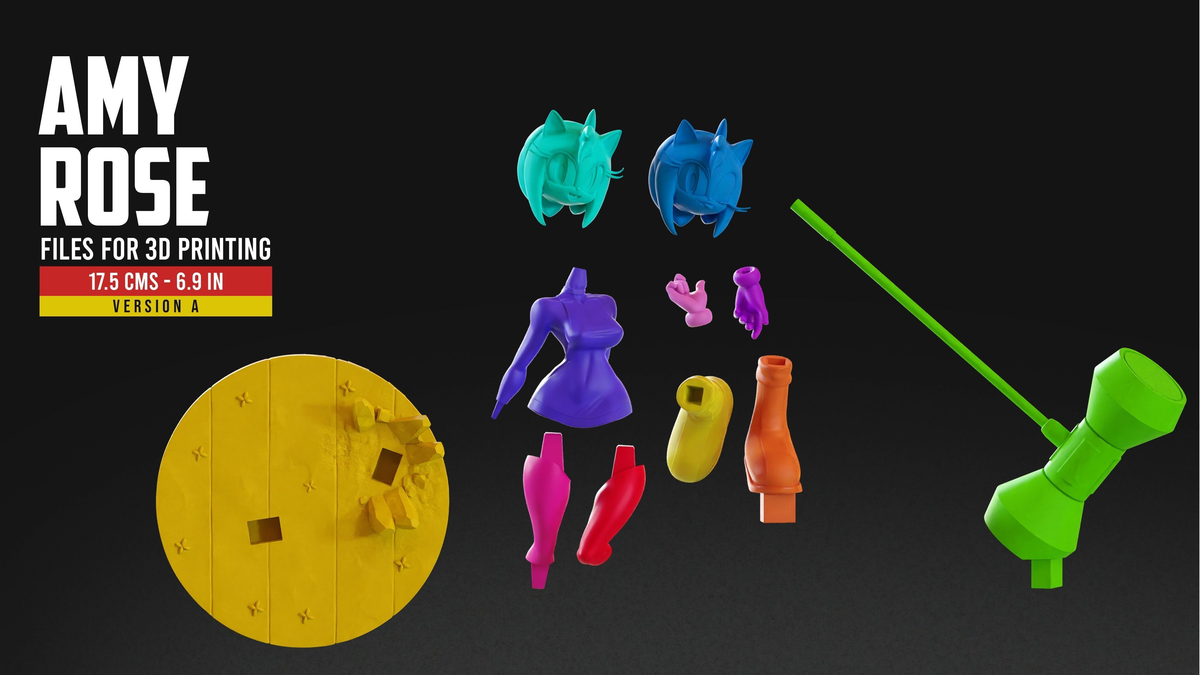 Amy Rose 3D model 3D printable | CGTrader