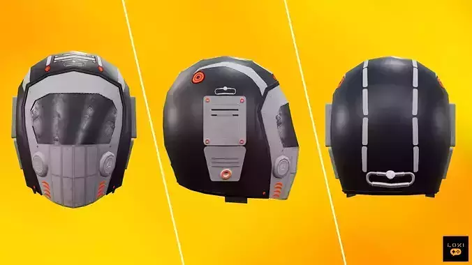 3D Battle Helmet Pack for Military and Sci-Fi Creations Low-poly 3D model