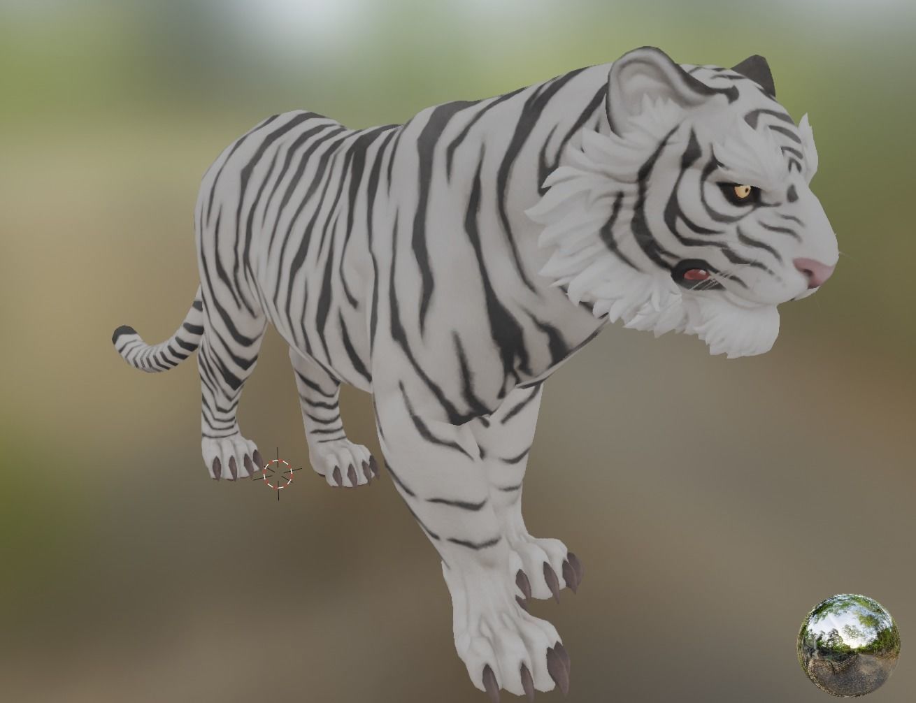 tiger rigged Low-poly 3D model_4